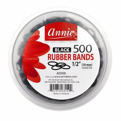 Annie: Rubber Bands Black: 500ct