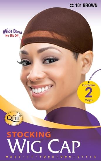 Qfitt: Stocking Wig Cap: #101 Brown